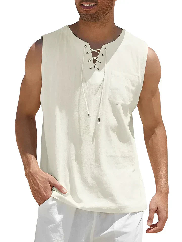 Tanktop – locker sitzendes ärmelloses Sommertop für Herren