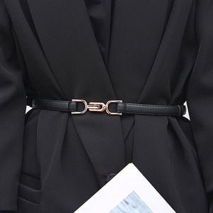 Dünner Gürtel - Minimalistischer Gürtel aus PU-Leder für Frauen-Fashion Peak