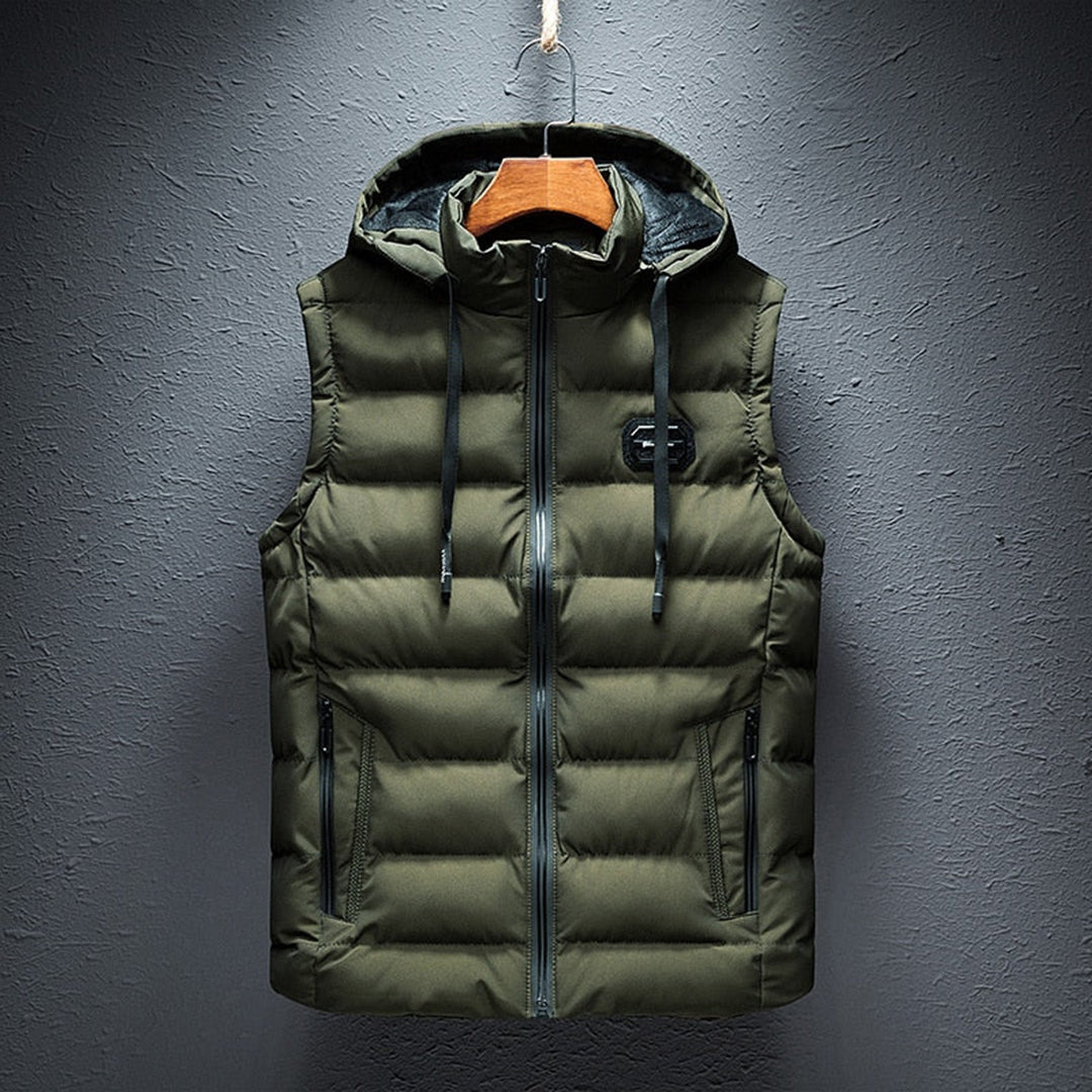 Puffer Gilet – Mit Kapuze – Gesteppt – Bodywarmer – Gesteppte Weste für Herren