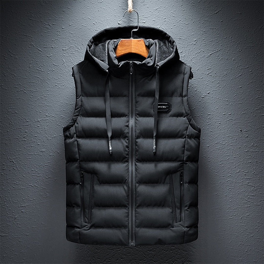 Puffer Gilet – Mit Kapuze – Gesteppt – Bodywarmer – Gesteppte Weste für Herren