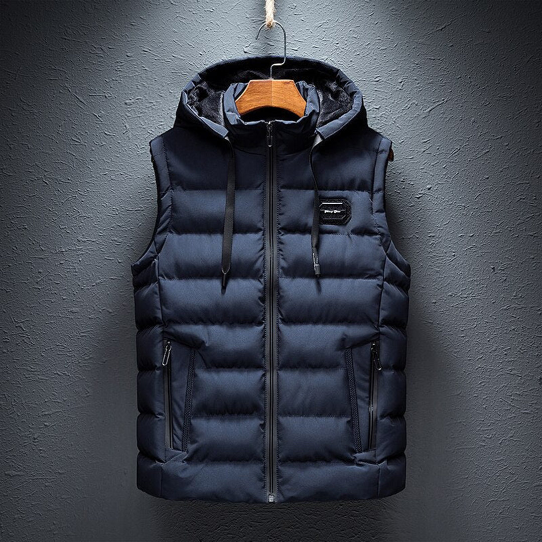 Puffer Gilet – Mit Kapuze – Gesteppt – Bodywarmer – Gesteppte Weste für Herren