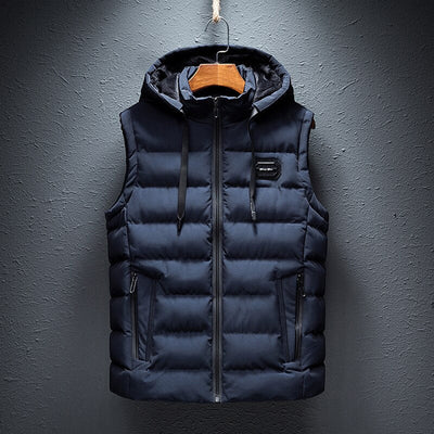 Puffer Gilet – Mit Kapuze – Gesteppt – Bodywarmer – Gesteppte Weste für Herren