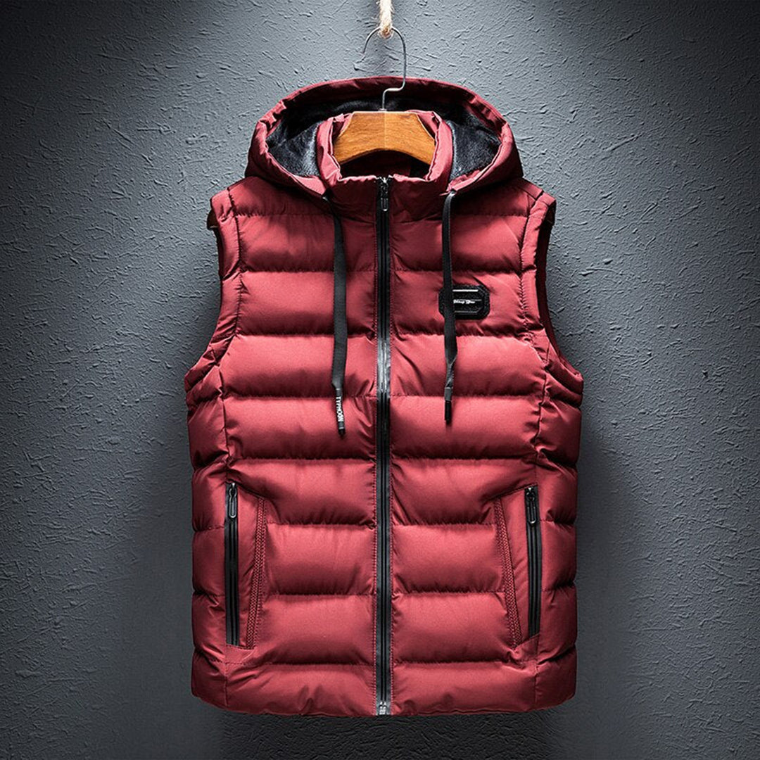 Puffer Gilet – Mit Kapuze – Gesteppt – Bodywarmer – Gesteppte Weste für Herren