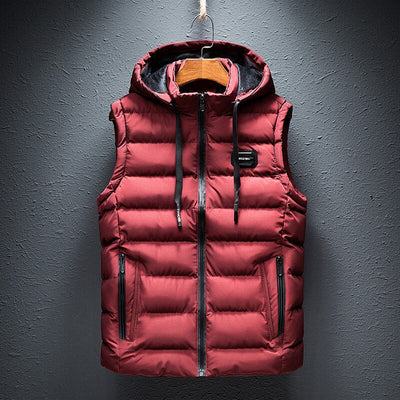 Puffer Gilet – Mit Kapuze – Gesteppt – Bodywarmer – Gesteppte Weste für Herren