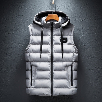 Puffer Gilet – Mit Kapuze – Gesteppt – Bodywarmer – Gesteppte Weste für Herren