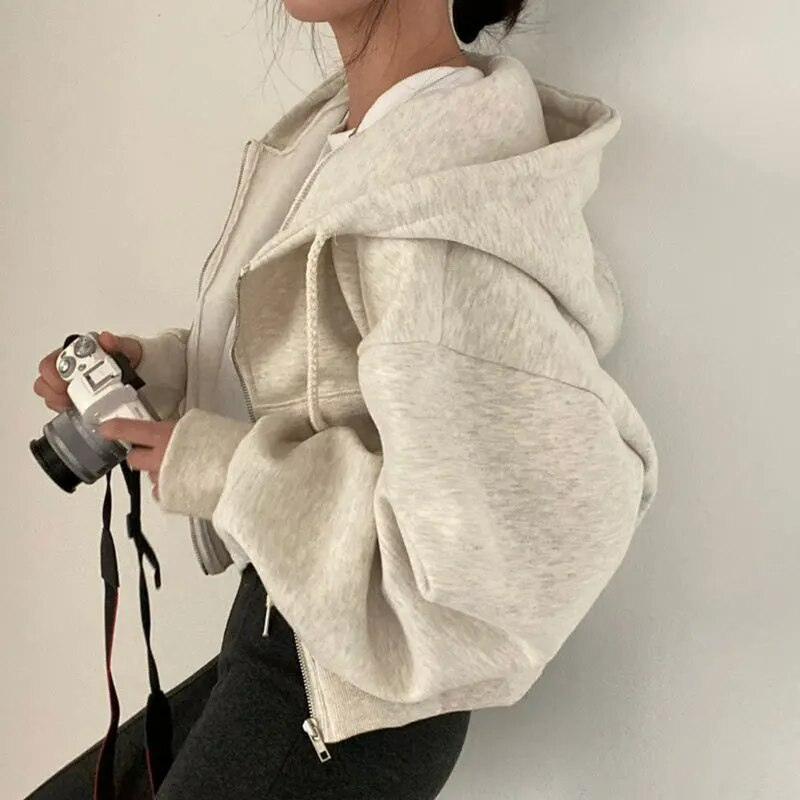 Damen Hoodie | Bequem | Übergröße | Zipper Hoodie | Damen Zip-Up Hoodies