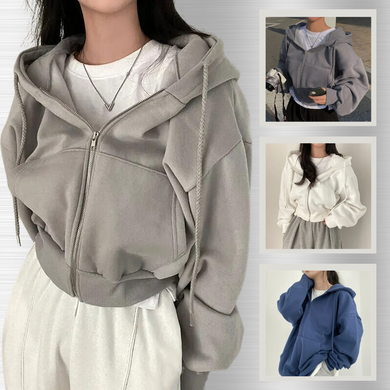 Damen Hoodie | Bequem | Übergröße | Zipper Hoodie | Damen Zip-Up Hoodies