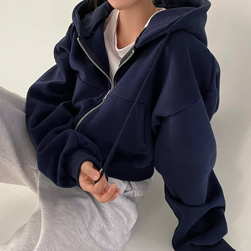 Damen Hoodie | Bequem | Übergröße | Zipper Hoodie | Damen Zip-Up Hoodies