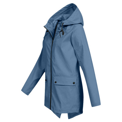 Parka-Jacke – Winddichte Damenjacke mit Kapuze und mittlerer Länge für den Herbst