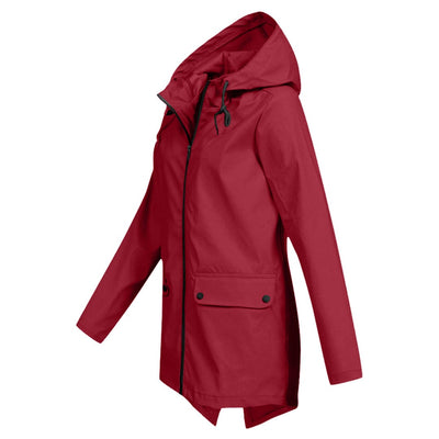 Parka-Jacke – Winddichte Damenjacke mit Kapuze und mittlerer Länge für den Herbst