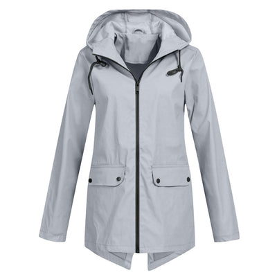Parka-Jacke – Winddichte Damenjacke mit Kapuze und mittlerer Länge für den Herbst