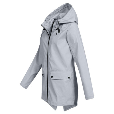 Parka-Jacke – Winddichte Damenjacke mit Kapuze und mittlerer Länge für den Herbst