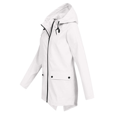 Parka-Jacke – Winddichte Damenjacke mit Kapuze und mittlerer Länge für den Herbst