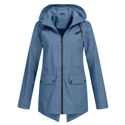 Parka-Jacke – Winddichte Damenjacke mit Kapuze und mittlerer Länge für den Herbst