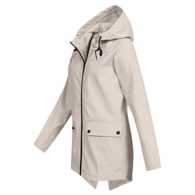 Parka-Jacke – Winddichte Damenjacke mit Kapuze und mittlerer Länge für den Herbst