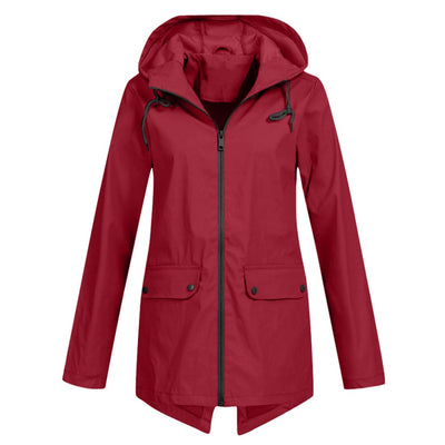 Parka-Jacke – Winddichte Damenjacke mit Kapuze und mittlerer Länge für den Herbst