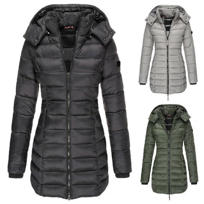 Winterjacke | Kapuze | Wattiert | Daunenjacke | Damen Wintermantel
