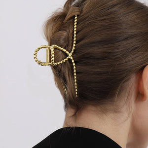 Haarspange – Goldenes Haarschmuckstück für Damen-Fashion Peak