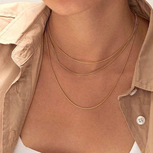 Halskette Damen | Dünne Kette | Gold oder Silber-Fashion Peak