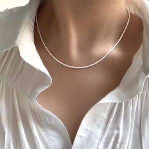 Halskette Damen | Funkelnde Kette | Silber oder Gold-Fashion Peak