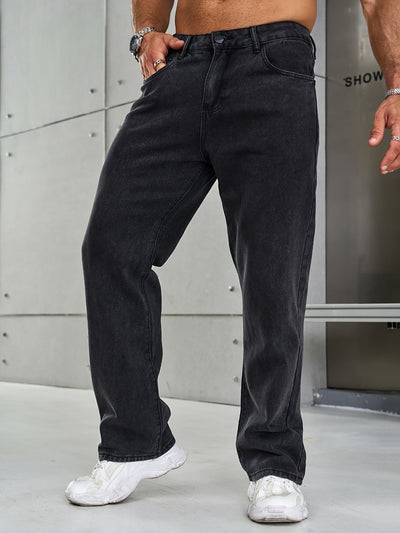 Herrenjeans – Stretch – Straight Leg – Loose Fit Jeans – Baggy Jeans-Fashion Peak-Fashion Peak