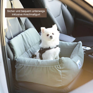 Hundeautositz Gepolstert | Erhöhte Ränder | Waschbarer Bezug | Mit Gurt-Fashion Peak