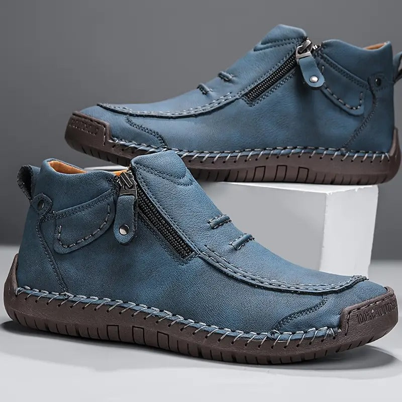 Lederschuhe - Rutschfest - Orthopädisch - Lederstiefel - Herrenschuhe