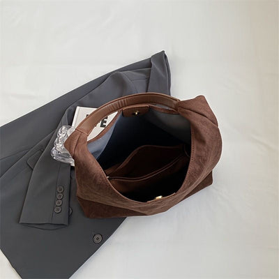 Hobo-Tasche | Groß | Wildleder | Tragetasche | Umhängetasche