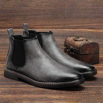 Chelsea Boots - Herren Slip-On Ankle Lederstiefel