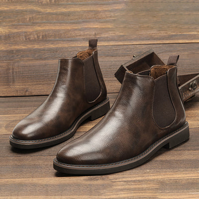 Chelsea Boots - Herren Slip-On Ankle Lederstiefel