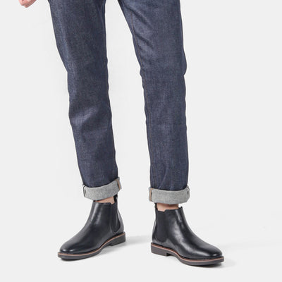 Chelsea Boots - Herren Slip-On Ankle Lederstiefel