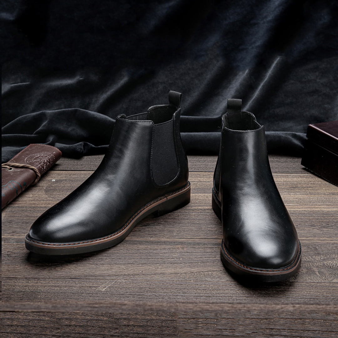 Chelsea Boots - Herren Slip-On Ankle Lederstiefel
