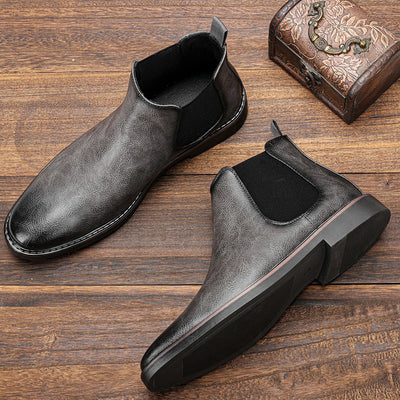 Chelsea Boots - Herren Slip-On Ankle Lederstiefel