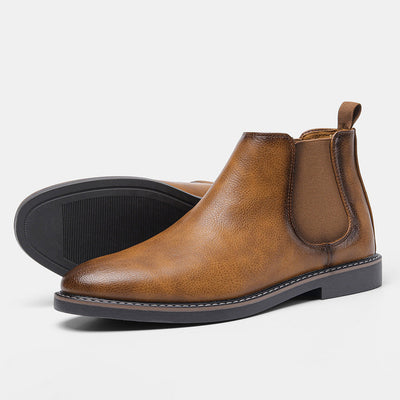 Chelsea Boots - Herren Slip-On Ankle Lederstiefel