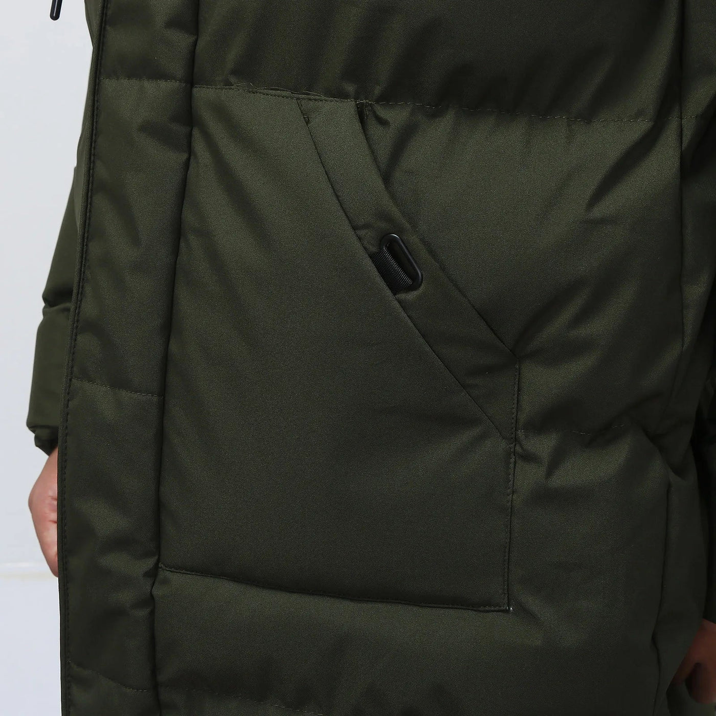 Pufferjacke - Kapuze - Mittellang - Daunenjacke - Wintermantel für Männer
