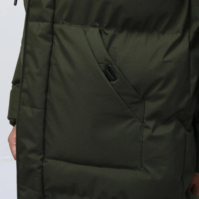 Pufferjacke - Kapuze - Mittellang - Daunenjacke - Wintermantel für Männer