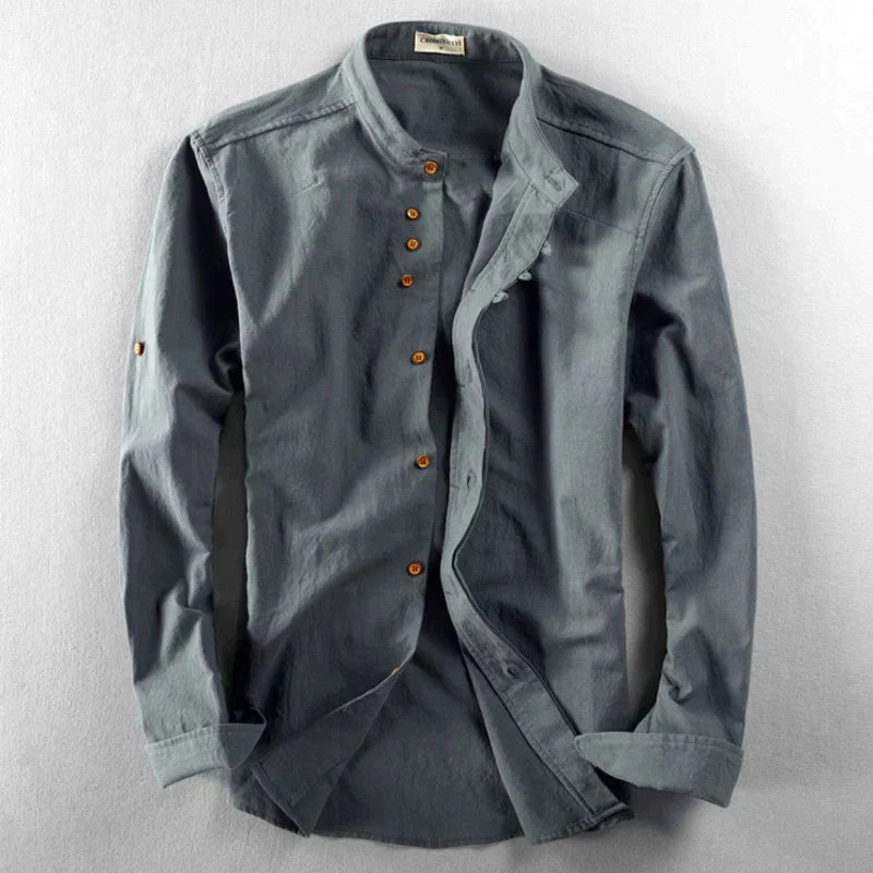 Japanisches Katana Hemd für Männer-Fashion Peak-Dunkelgrau-S-Fashion Peak