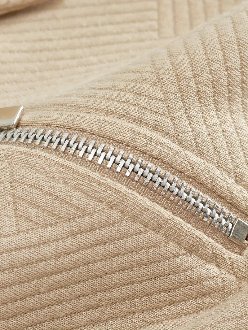 Sweatshirt mit Viertelreißverschluss | Mit Kragen | Normaler Reißverschluss | Herren-Pullover mit halbem Reißverschluss | Herrenbekleidung