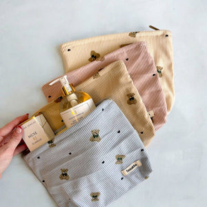 Kosmetiktasche | Cord Teddy Print | Shopper oder Schminktasche-Fashion Peak