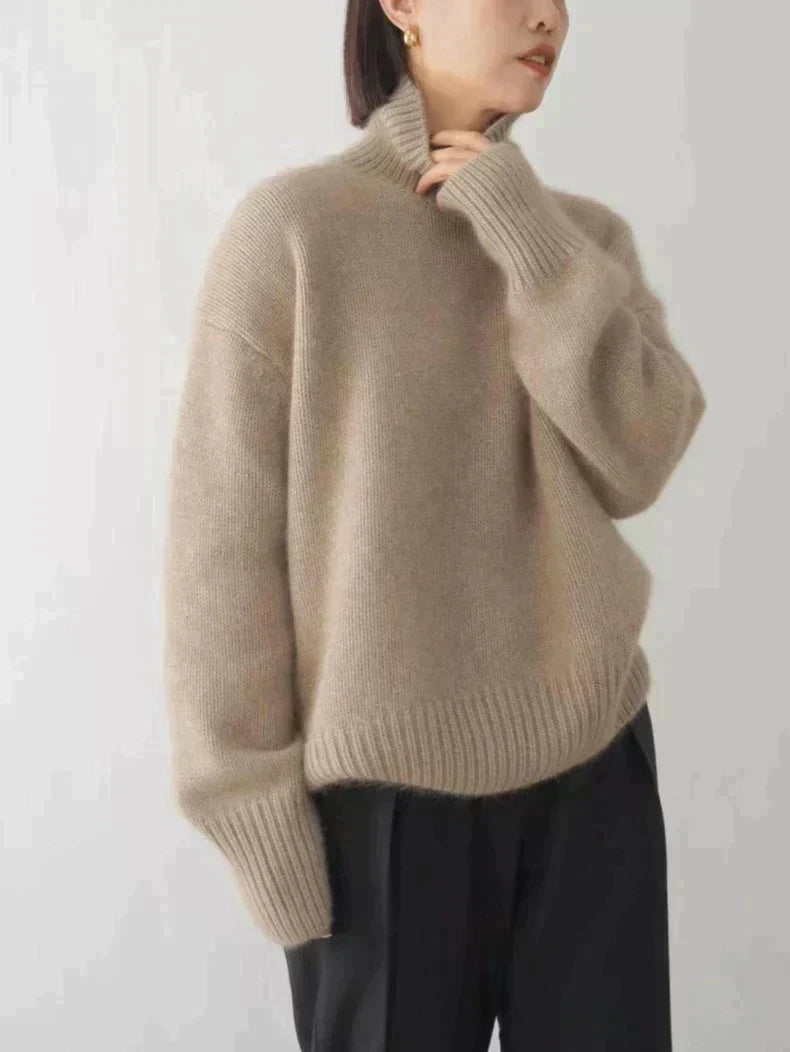 Strickpullover | Rollkragenpullover | Kaschmir | Oversized-Pullover | Damenstrickmode