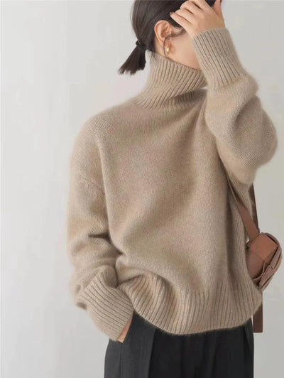 Strickpullover | Rollkragenpullover | Kaschmir | Oversized-Pullover | Damenstrickmode