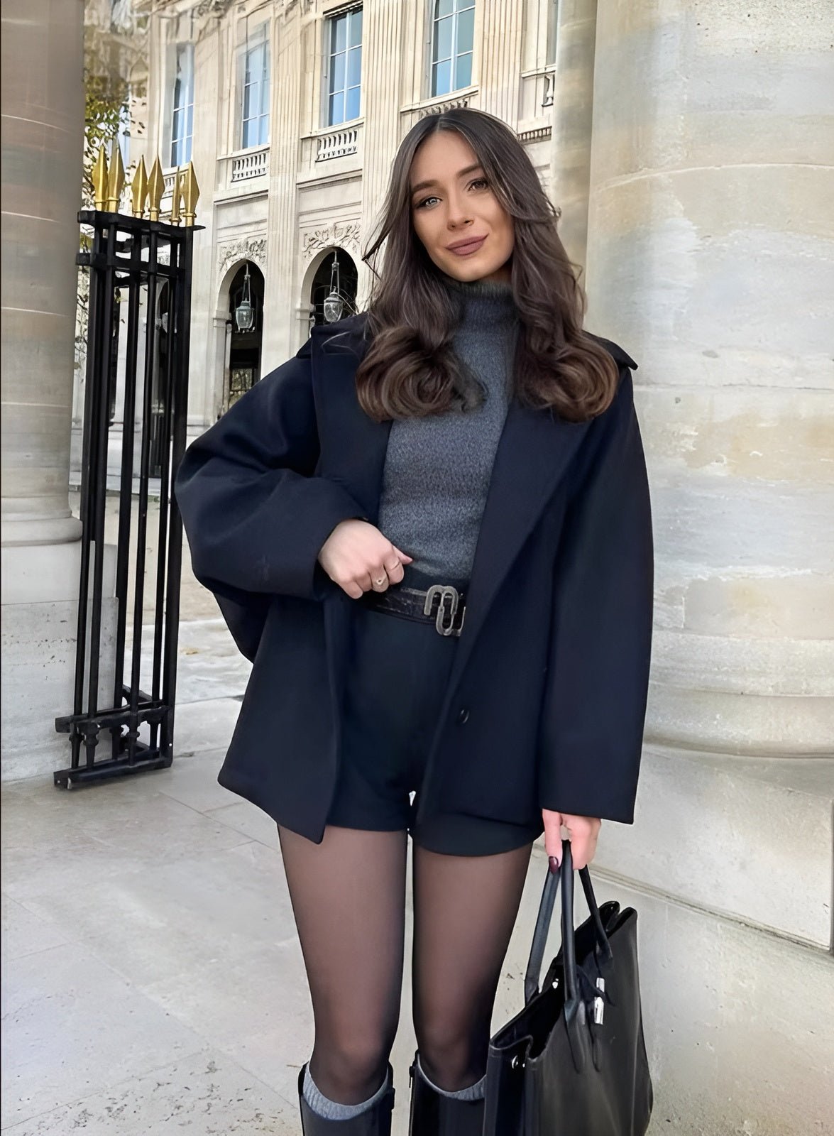 Lizzy | Trendy oversized wollen jas-Grace Aura