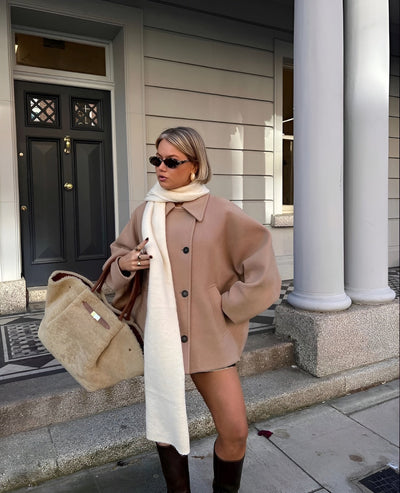 Lizzy | Trendy oversized wollen jas-Grace Aura