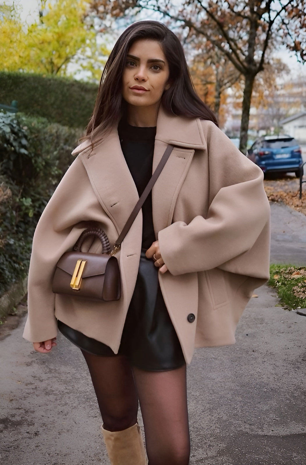 Lizzy | Trendy oversized wollen jas-Grace Aura