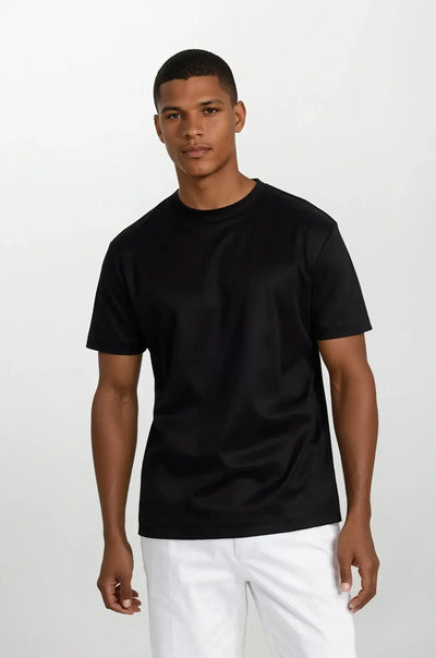 Schwarzes T-Shirt | Rundhalsausschnitt | Relaxed Fit | Schlichtes T-Shirt | Herren T-Shirt