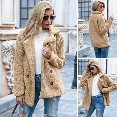 Teddyjacke - Zweireiher - Teddyfleece - Herbstjacke - Damenjacke