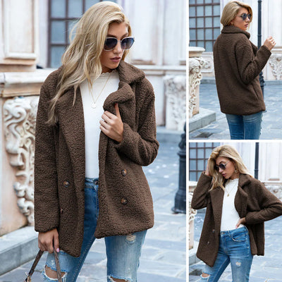 Teddyjacke - Zweireiher - Teddyfleece - Herbstjacke - Damenjacke