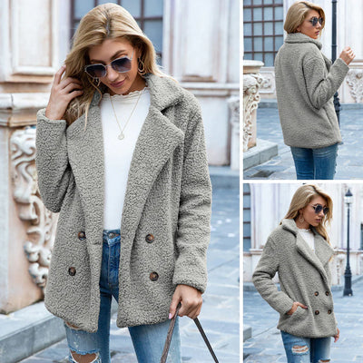 Teddyjacke - Zweireiher - Teddyfleece - Herbstjacke - Damenjacke