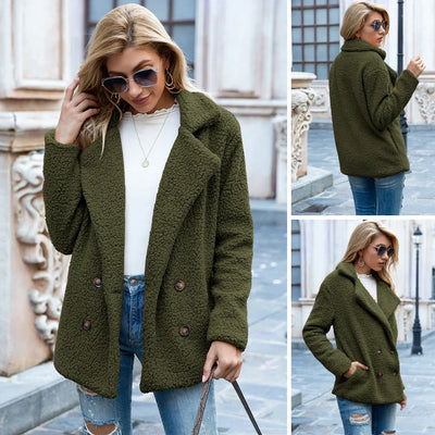 Teddyjacke - Zweireiher - Teddyfleece - Herbstjacke - Damenjacke