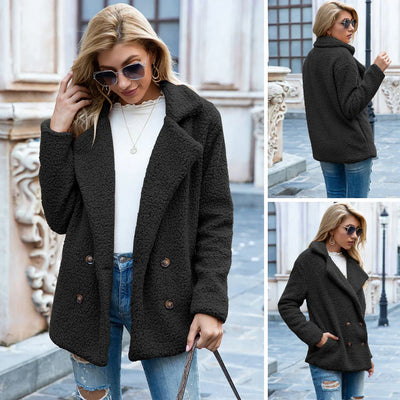 Teddyjacke - Zweireiher - Teddyfleece - Herbstjacke - Damenjacke